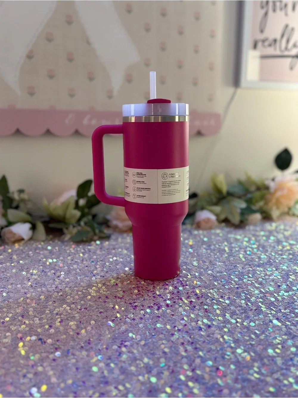 NWT Stanley 40 oz Quencher Tumbler in ‘Fuchsia’
